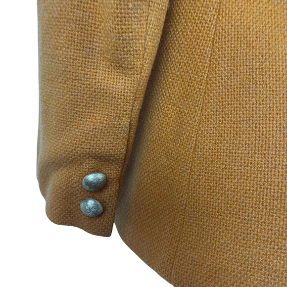 Bernhard Altmann Women’s Mustard Wool Vintage Blazer Button Closure Pockets - Picture 6 of 9